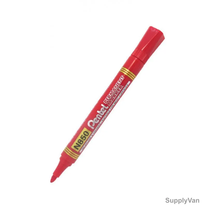 Pentel Permanent Marker, PE-N850-B, 2.0MM, Red, 12 Pcs/Pack