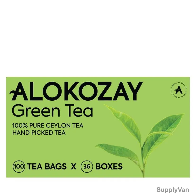 Alokozay Green Tea Bag, 2GM, 100 Bags, 36 Packs/Carton — image 1