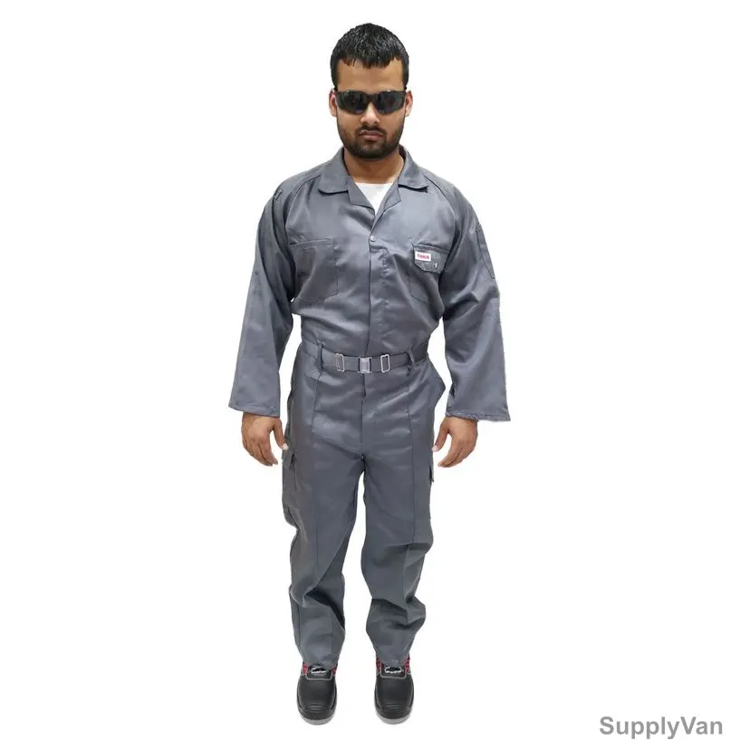 Taha Work Coverall, Twill Cotton, Size L, 185 GSM, Grey — image 1