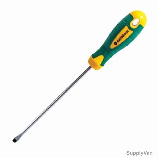 Uken Flat Screwdriver, U6030, Slotted, 6MM Tip Size x 38MM Blade Length