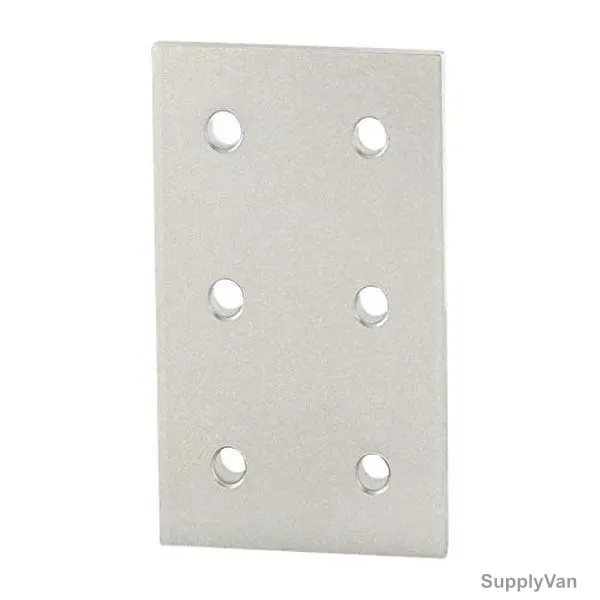 Extrusion Reinforcement Flat Plate, 30 Series, 6 Hole, Aluminium, 60 x 90MM