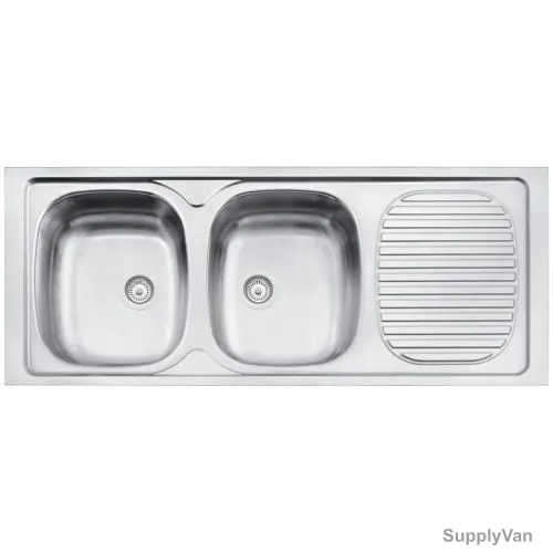 Tramontina Double Left Bowl Kitchen Sink, 93444602, 120 x 50CM