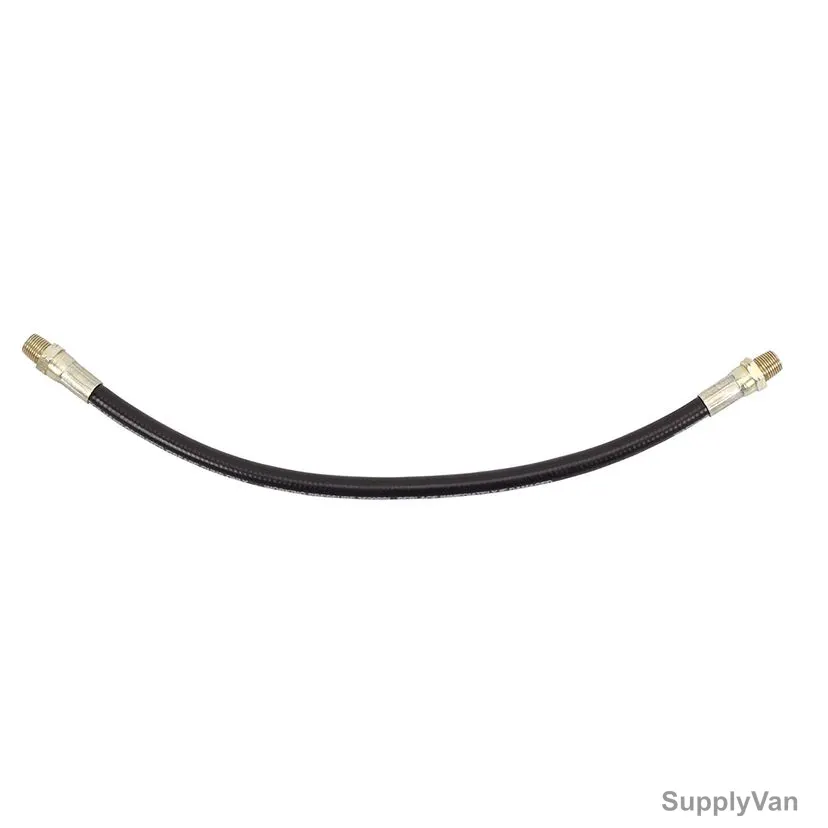 Groz Flexible Grease Gun Hose, GHC-12-B, 1/8 Inch Threaded BSPT, 12 Inch Length