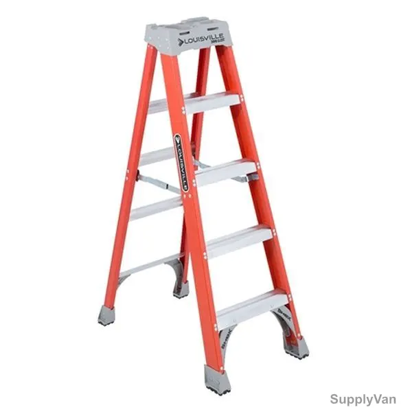 Louisville Step Ladder, FS1505, Fiberglass, 2 Sides, 5 Foot, 136 Kg Weight Capacity  — image 1