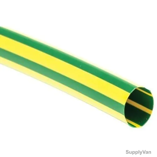 Wall Heat Shrink Tube, 6.4MM x 100 Mtrs, Yellow and Green