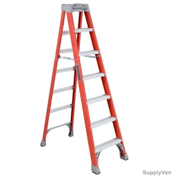 Louisville Step Ladder, FS1507, Fiberglass, 2 Sides, 7 Foot, 136 Kg Weight Capacity  — image 1