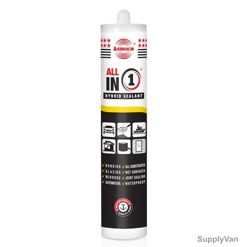 Asmaco All In 1 Hybrid Sealant, 280ML, White, 24 Pcs/Carton