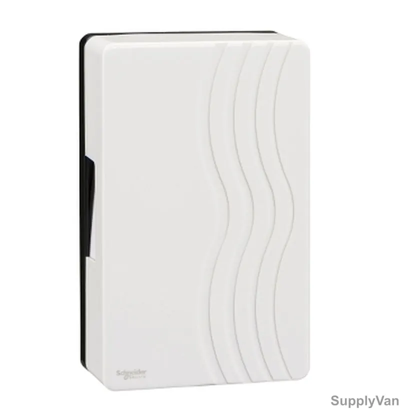 Schneider Electric Mechanical 2 Wire Door Bell, 99AC220, 220VAC, White