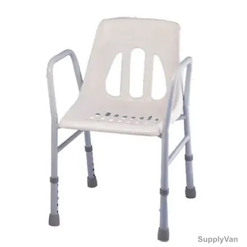 3W Shower Chair, 3W-791S, Silver and White