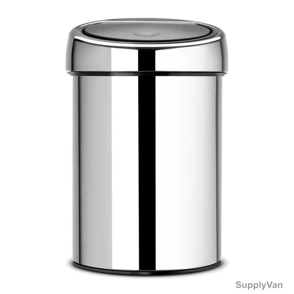 Brabantia Touch Bin, 363962, 3 Litres, Brilliant Steel