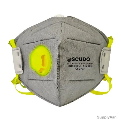 Scudo FFP 2 High Filtration Respiratory Mask, SC02010-CV, Grey, 10 Pcs/Pack