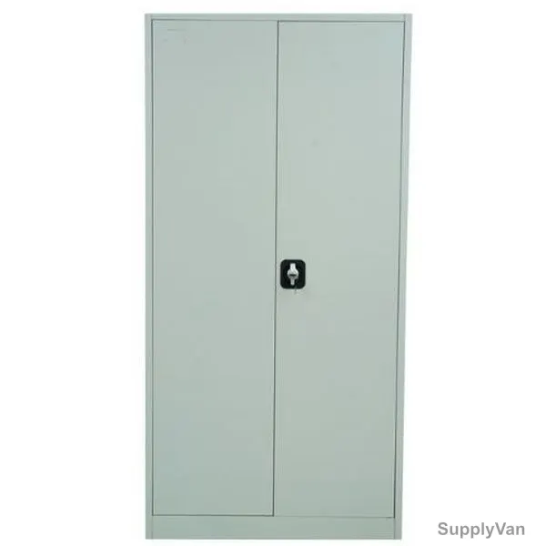 Solo Swing Double Door Office Cupboard, 1800MM Height x 850MM Width x 400MM Depth, Grey — image 1