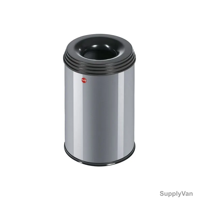 Hailo Waste Bin, HLO-0915-652, ProfiLine Safe M, 14 Litres, Silver