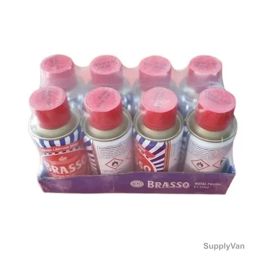 Brasso Metal Polish, Liquid, 175ML, 8 Pcs/Pack