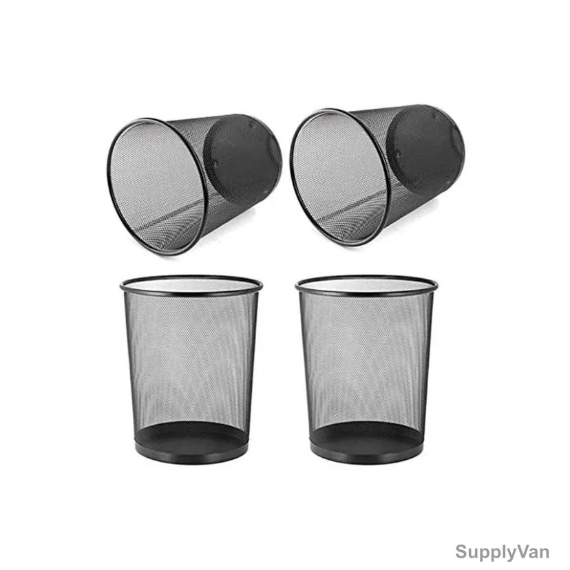 Akc Multi-Purpose Trash Bin, GB03K-L, Metal, 34CM Height x 29.5CM Width, Black, 4 Pcs/Pack — image 1