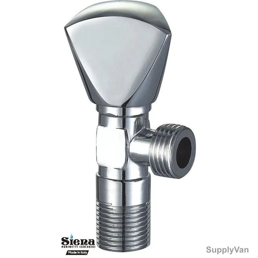 Siena Angle Valve, 60-61-106, B201, Brass, Matte Finish, Silver — image 1