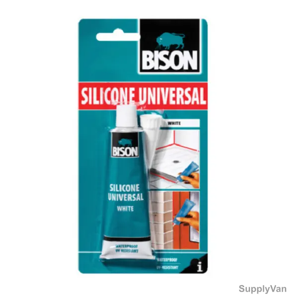 Bison Universal Silicone Sealant, 6305450, 60ML, White