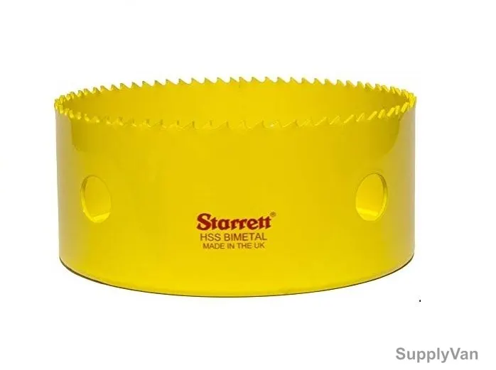 Starrett Hole Saw, SH0412, High Speed Steel, 114MM, 6 TPI, Yellow