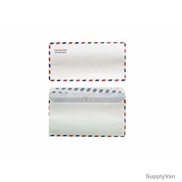 FIS Air Mail Envelope, Paper, 70 GSM, 115 x 225MM, White, 50 Pcs/Pack