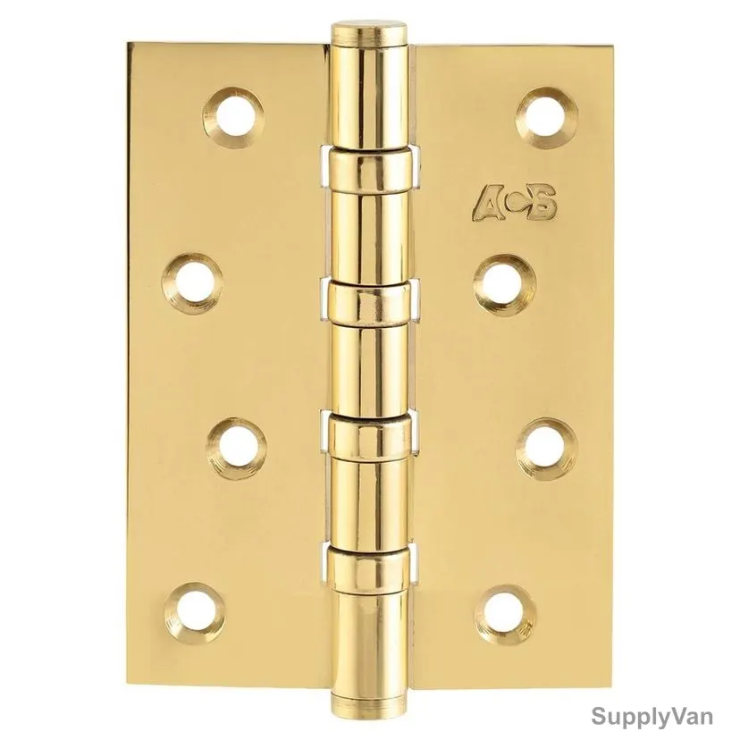 ACS Fix Pin 4 Bearings Hinge, 433-4BB-FP, Brass, Gold