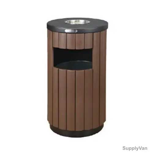 Brooks Outdoor Ashtray Bin, BKS-OUT-BN-341, Wood, 34 Ltrs, Brown