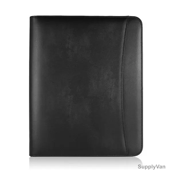 Zippered Multifunctional Professional Portfolio, PU Leather, A4, 34.5 x 27CM, Black