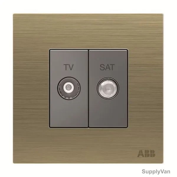 ABB TV and SAT Socket, AM31344-AG, Millenium, 1 Gang, Antique Gold
