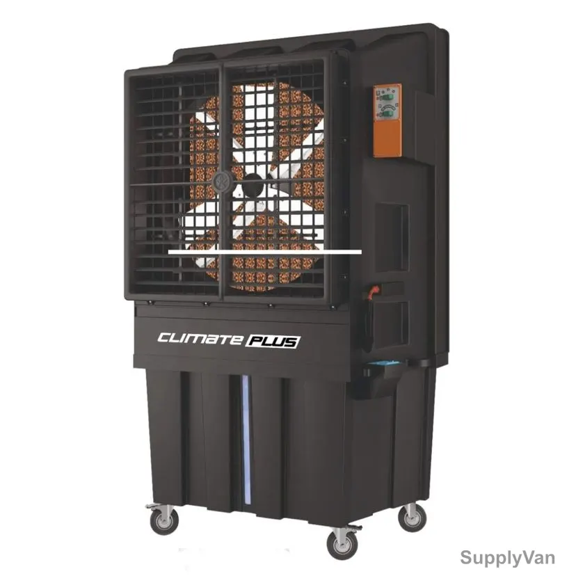 Climate Plus Industrial Air Cooler, CM-28000, 1300W, 28000 Cu.Mtr/Hr, 200 Ltrs Tank Capacity, Black