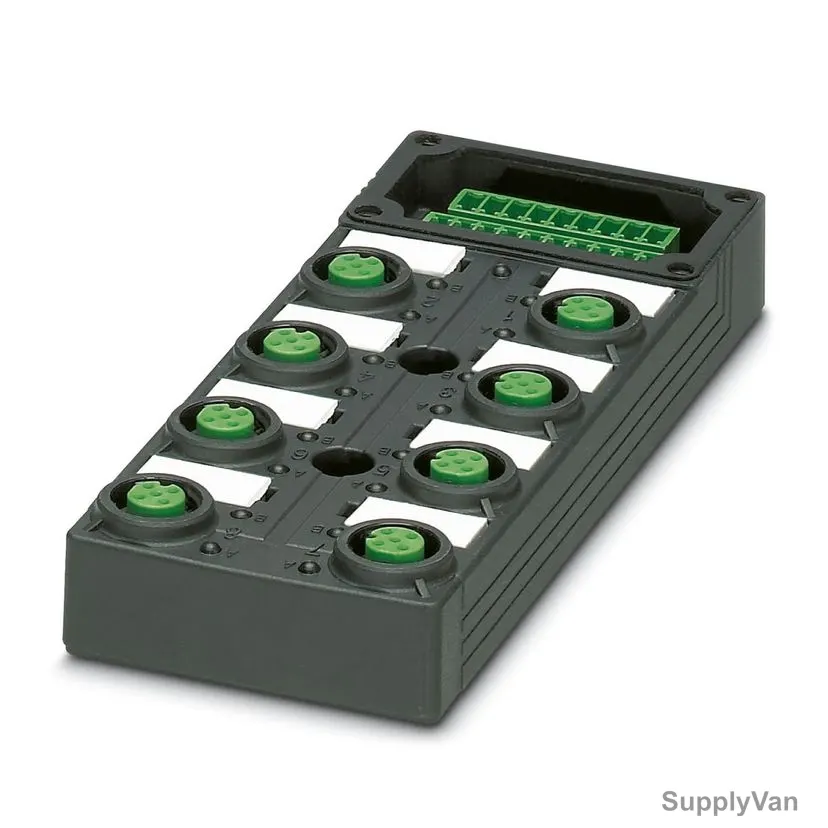Phoenix Contact Distributor Box Header, SACB-8/16-L-C-GG-SCO-P, M12, 8 Slot, 5 Position — image 1