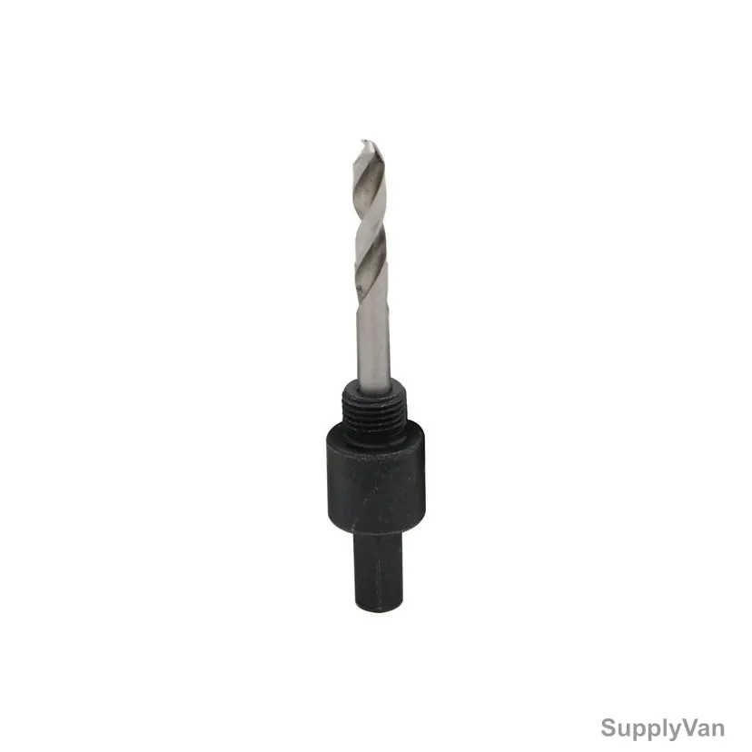 Max Hole Saw Mandrel, MC387-DRI, Bi-Metal, A-4, Silver/Black