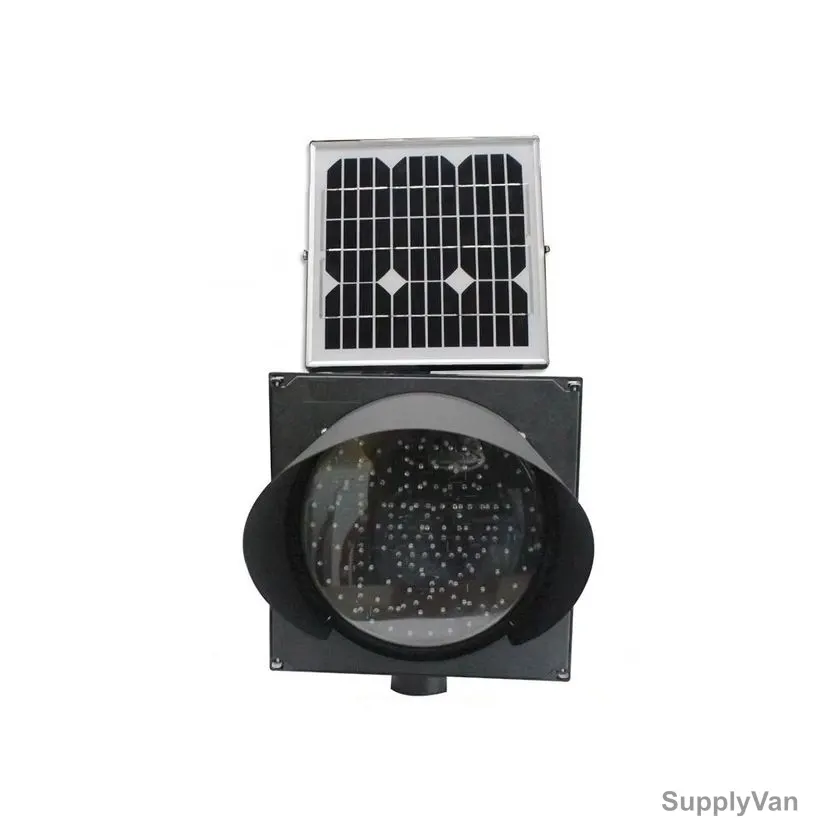 Bright Solar Powered LED Flashing Light, CS-SW-404, IP65, 8W, 12V, 7AH, 800 Mtrs Distance Range, Yellow — image 1