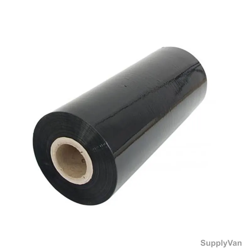 Stretch Film, 2.5 Kg, 300GM Core, Black, 6 Rolls/Box — image 1