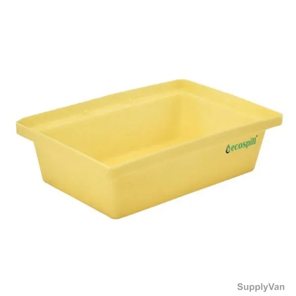 Ecospill Spill Tray, R3340603, Recycled Polyethylene, 20 Ltrs, Yellow