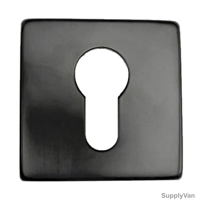 Dorfit Euro Profile Key Hole, DTES002-MB, Stainless Steel, 53MM Width x 53MM Length, Matt Black — image 1