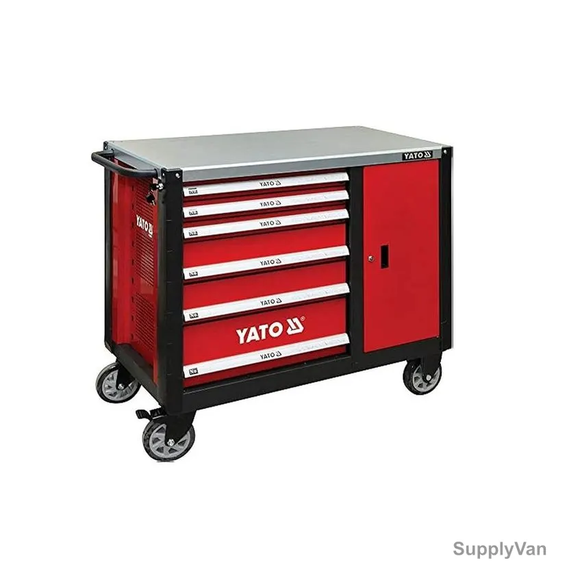 Yato Mobile Workshop Trolley With 6 Drawers, YT-09002, 1130MM Height x 570MM Width x 1000MM Length