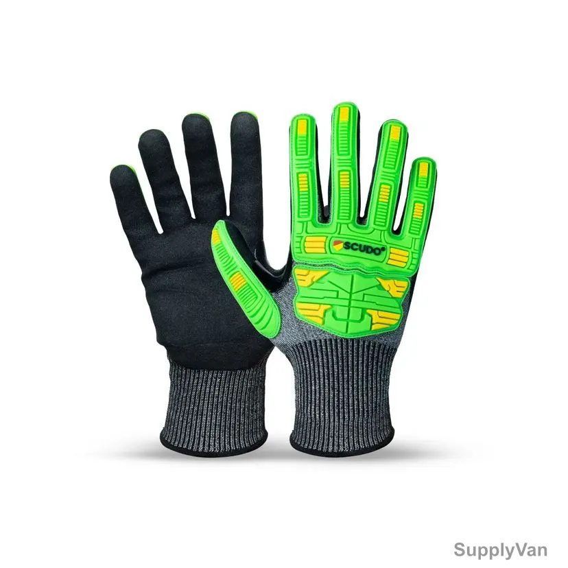 Scudo Impact Gloves, SC-4090, Shield Max, 2XL, Neon/Black — image 1