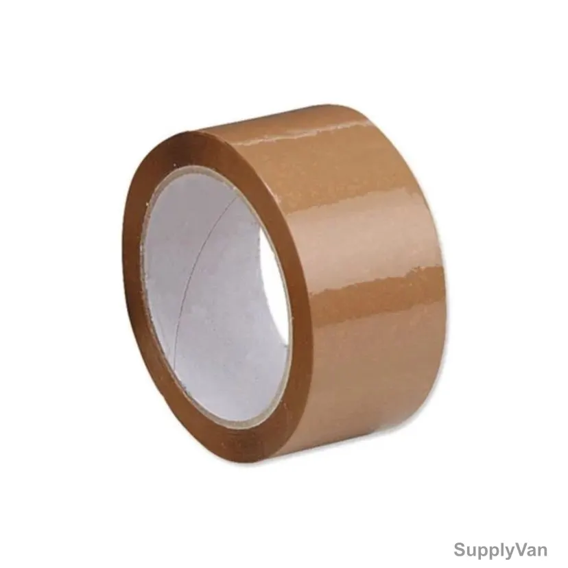Water Based BOPP Tape, 40 Micron, 48MM Width x 50 Yards Length, Brown, 36 Rolls/Carton