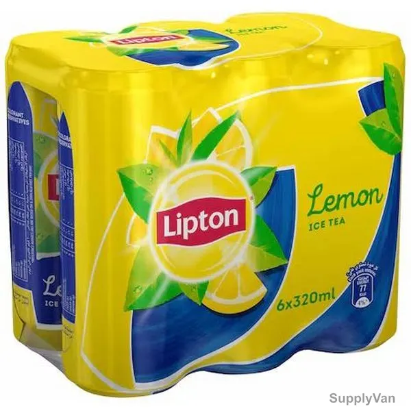 Lipton Non-Carbonated Refreshing Ice Tea, Lemon, 320ML, 6 Pcs/Pack