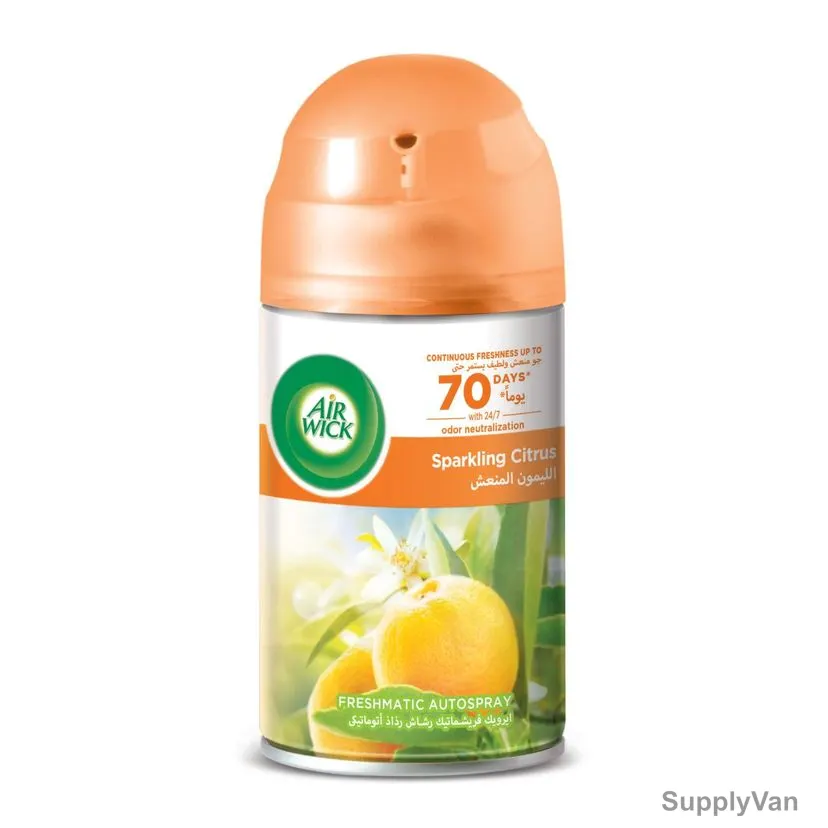 Air Wick Freshmatic Automatic Air Freshener Spray Refill, Sparkling Citrus, 250ML, 3 Pcs/Pack
