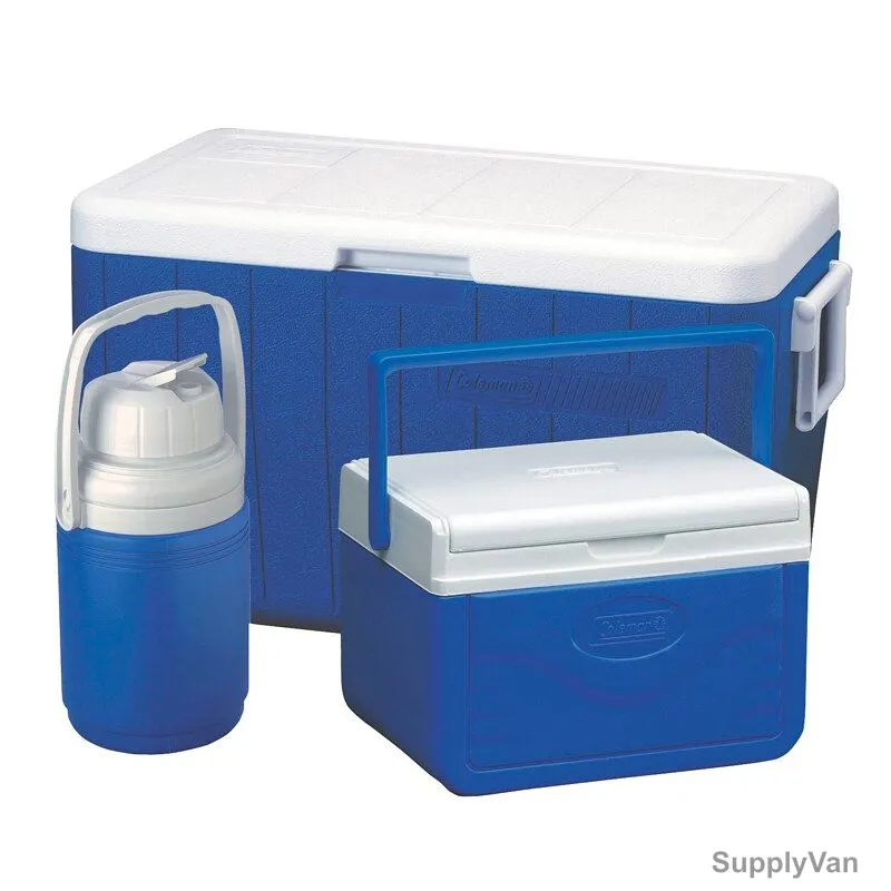 Coleman Bucket Cooler Combo, 5295A780G, 54 Qt, Blue, 3 Pcs/Set — image 1