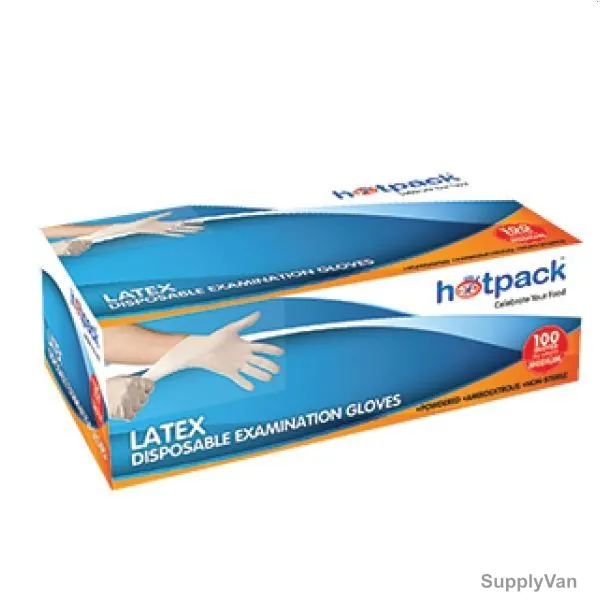 Hotpack Powder Free Latex Gloves, PFLGS, S, 1000 Pcs/Carton