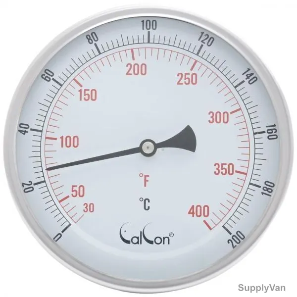 Calcon Bi-Metal Temperature Gauge, CCTE18, 150x300MM, 1/2 Inch, NPT, 0-200 Deg. C