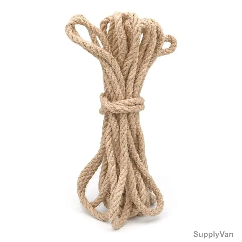 Lingwei Multi-Purpose Twisted Hemp Rope, Jute, 6MM Dia x 50 Mtrs Length, Natural — image 1