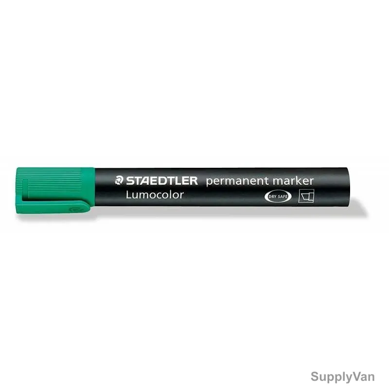 Staedtler Lumocolor Permanent Marker, ST-350-05, 2.0-5.0MM Tip Size, Green, 10 Pcs/Pack