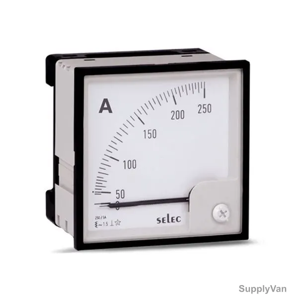 Selec Analog Ammeter, AM-I-3-800-5A, 0-5A