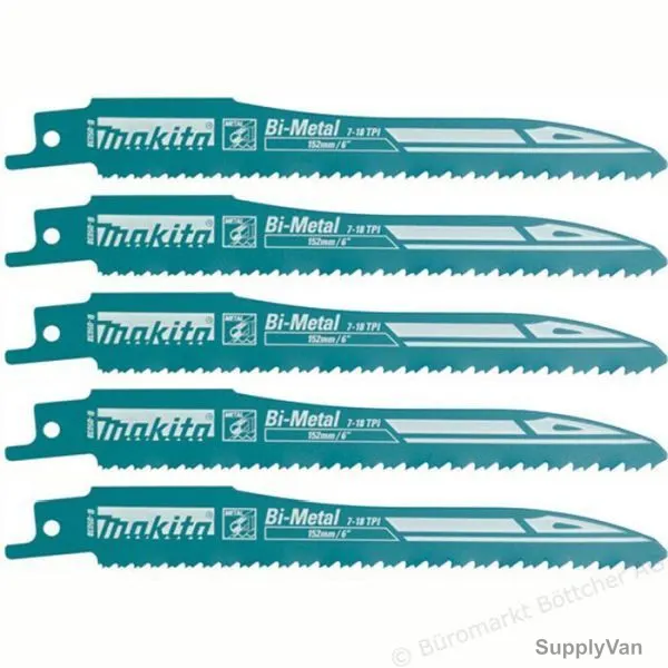 Makita Bi-Metal Reciprocating Saw Blade, B-05038, 152MM, PK5