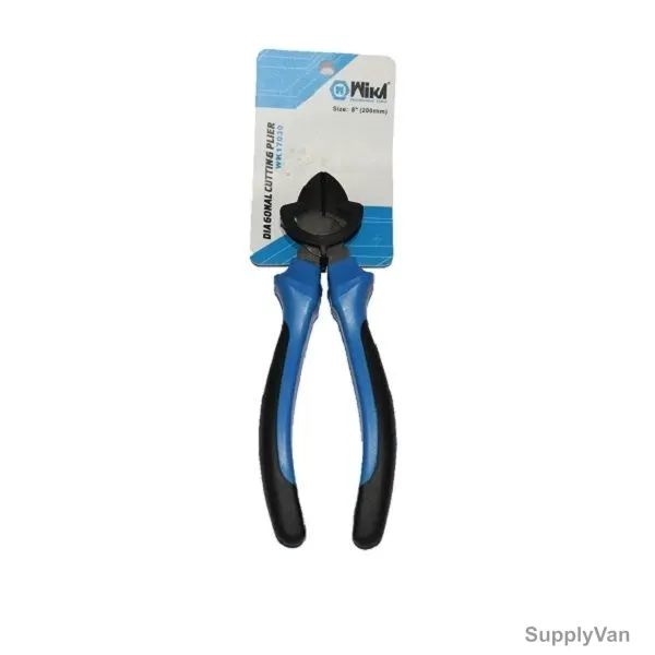 Wika Diagonal Cutting Plier, WK17030, Steel, 8 Inch, Blue/Black