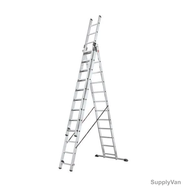 Hailo Combination Ladder, HLO-7312-001, ProfiStep, Aluminium, 2 Sides, 905CM, 12 Steps