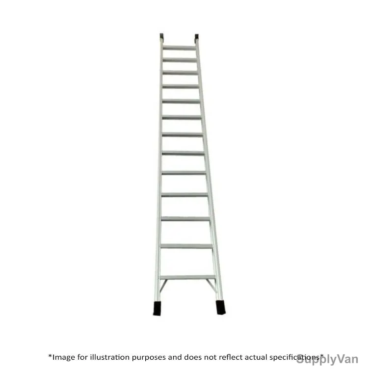 Zamil Square Section Single Straight Ladder, SSL-11, Aluminium, 1 Side, 11 Steps, 3.17 Mtrs