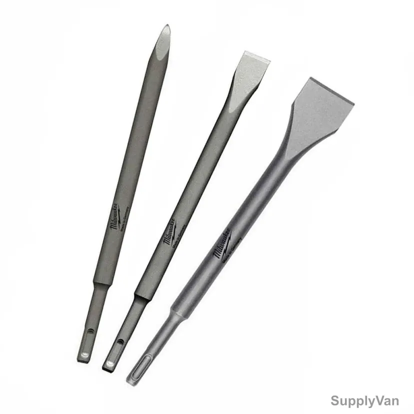 Milwaukee SDS-Plus Chisel Set, 4932430001, 250MM, 3 Pcs/Set